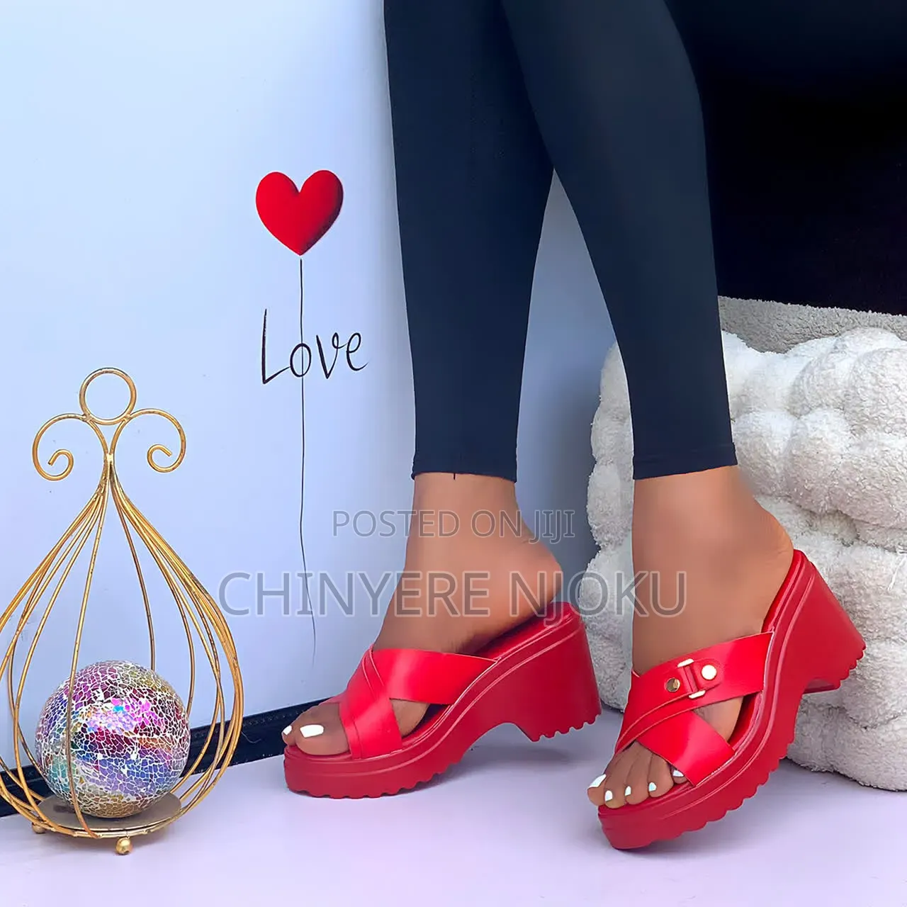 Bamboo Wedge Slippers