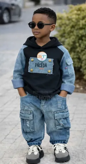 Children and Toddler Hoodie Top and Jean Trouser