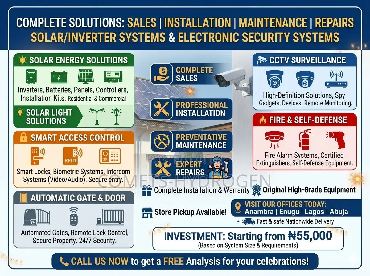 Solar & Smart Home Security & Safety Systems, Sales, Install & Repairs