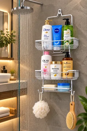 Premium 3-Tier Bathroom Shower Caddy Rack — Smart Storage Solution