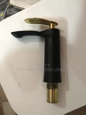 Sharp Basin Tap in Gold and Black