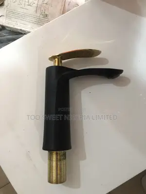 Sharp Basin Tap in Gold and Black