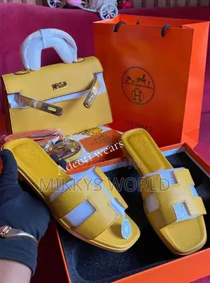 Ladies Luxury Handbags and Slippers Combo