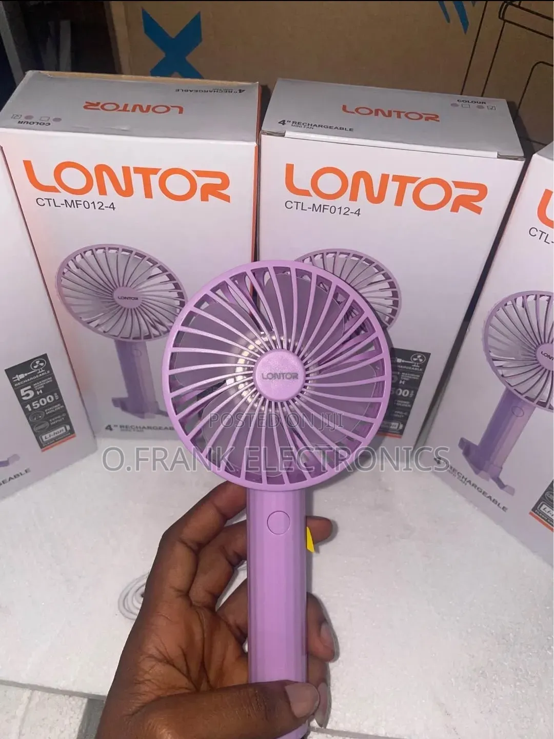 Lontor Rechargeable Mini Fan 4”