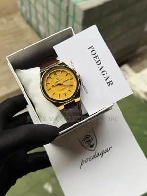 New Poedagar Leather Waterproof Wrist Watch