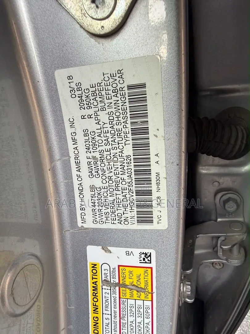 Honda Accord EX-L 2.0T 2018 Blue