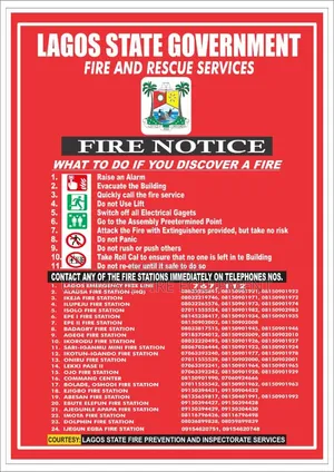Lagos State Fire Notice