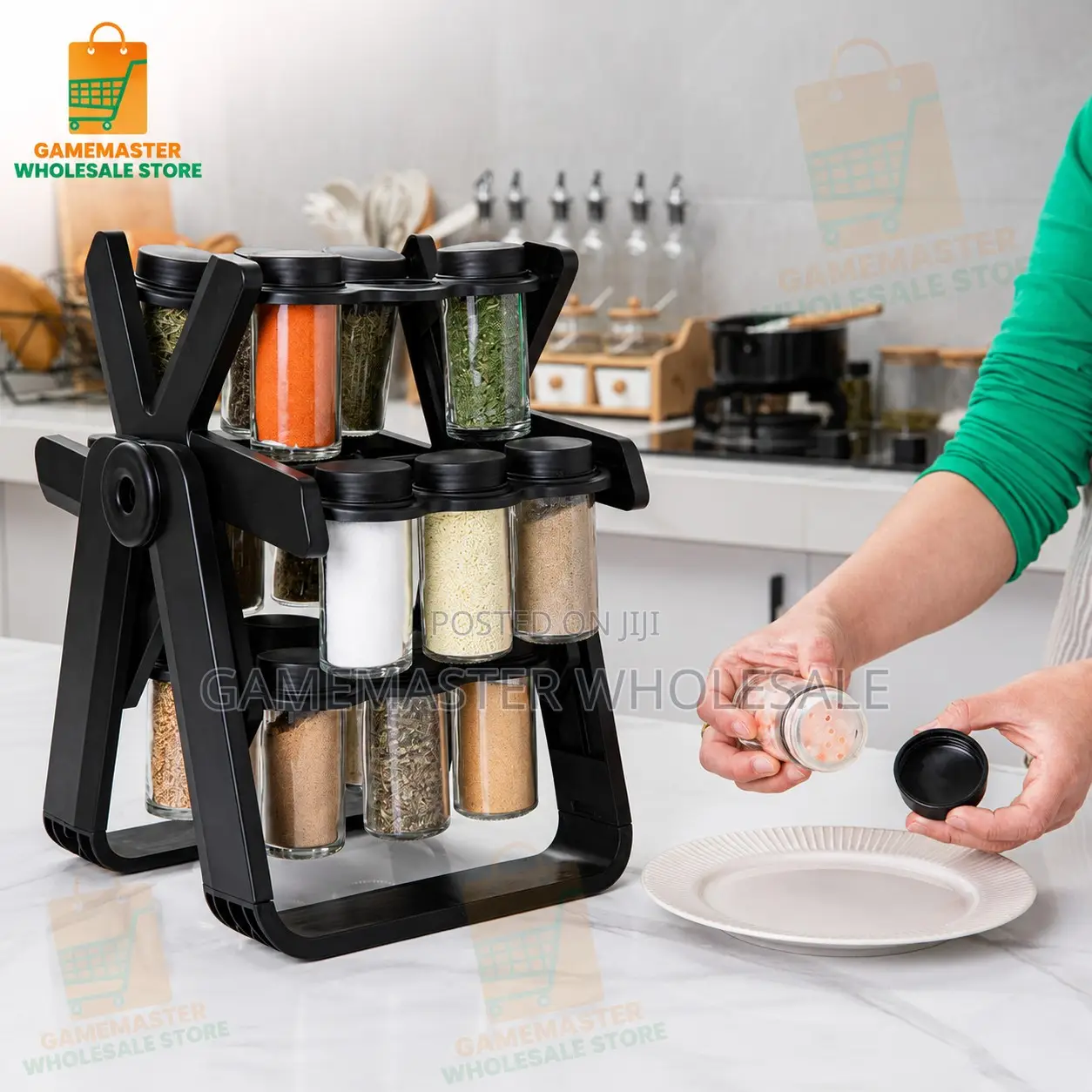 360° Rotating Spice Rack Organizer