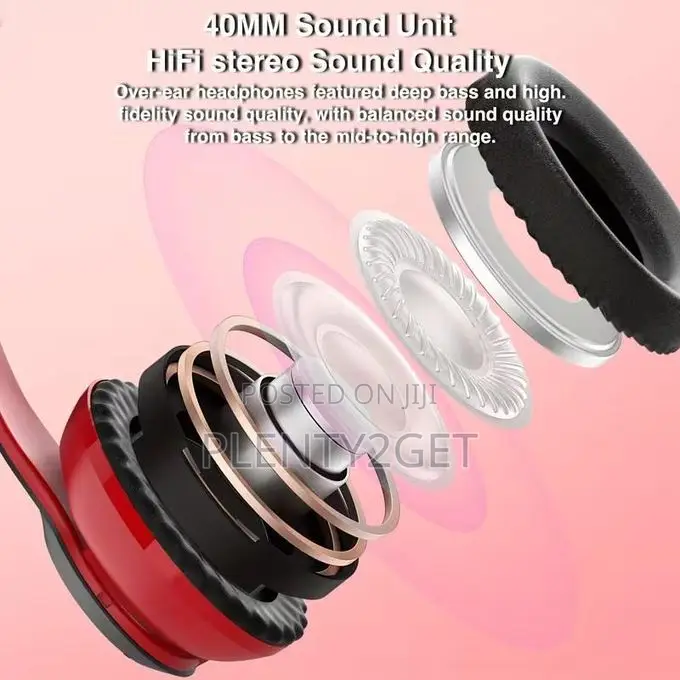 Unbeatable Playtime, Air-Light Comfort Foldable Over Ear Headphones