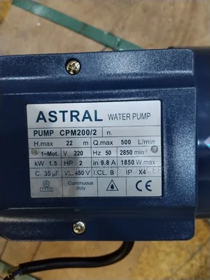 2HP Astral Surface Pumping Machine. 100% Copper Coil