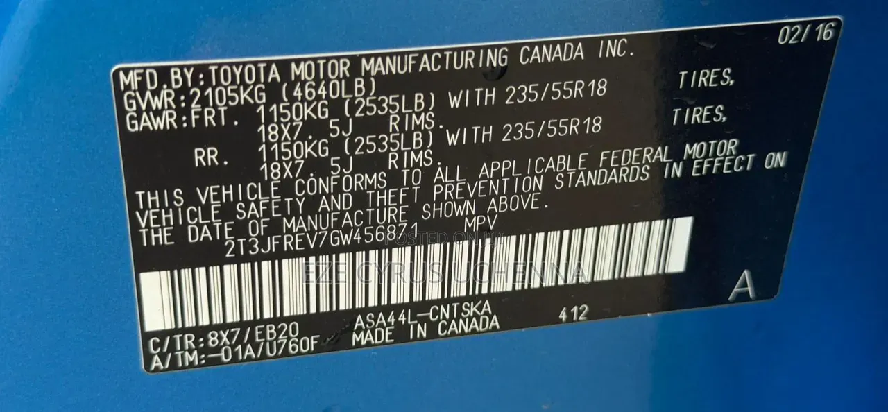 Toyota RAV4 2017 Blue