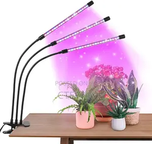 Plant Grow Light, Three-Head Clip, for Indoor Plants, 3/9/12h Timer