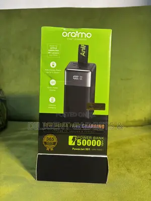 Oraimo 50,000mah 85w Power Bank — Fast Charging for Phone Laptop