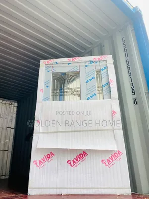 4ft by 7ft Stainless Steel Glass Door