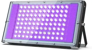 100W 216LEDs Black Light, UV Floodlight, USB, for Glow Party (1 Pack)