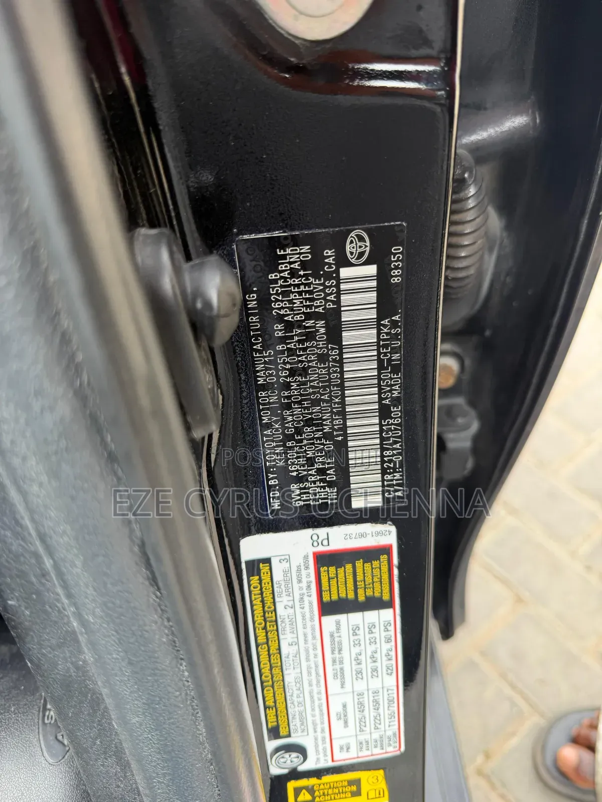 Toyota Camry 2015 Black
