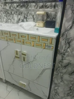 Standing Bathroom Vanity Cabinet With a Ceramic Wash Hand