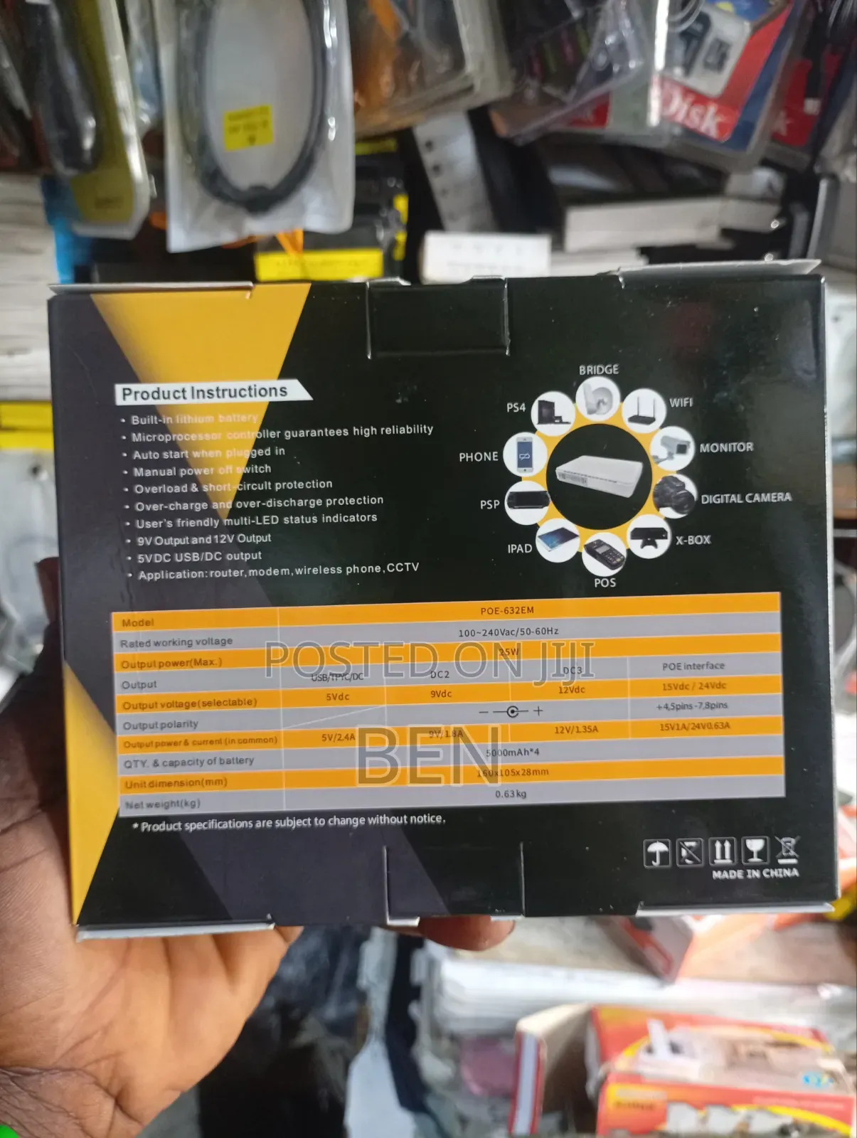 Generic 20000mah Poe -632e Mini DC Ups for Router and CCTV Camera