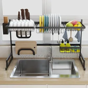 2-Tier Over-the-Sink Dish Drying Rack – Multifunctional Kitchen Stora
