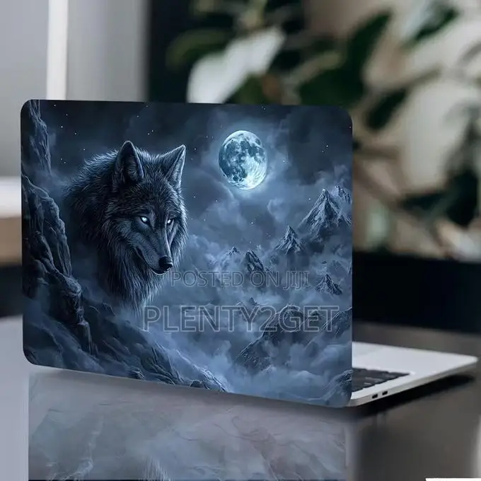 Two-Pack of Wolf-Themed Laptop Stickers, Suitable for Netbooks