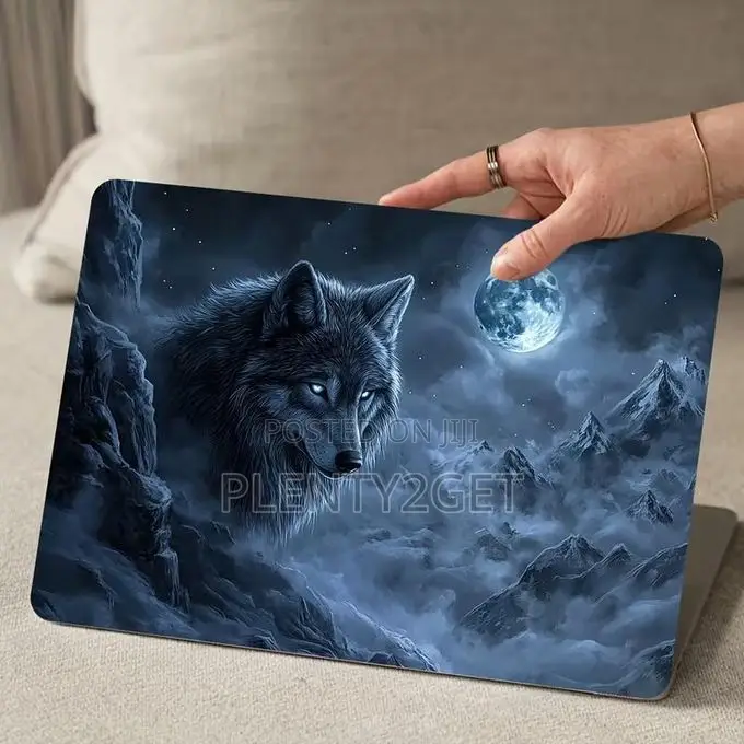 Two-Pack of Wolf-Themed Laptop Stickers, Suitable for Netbooks