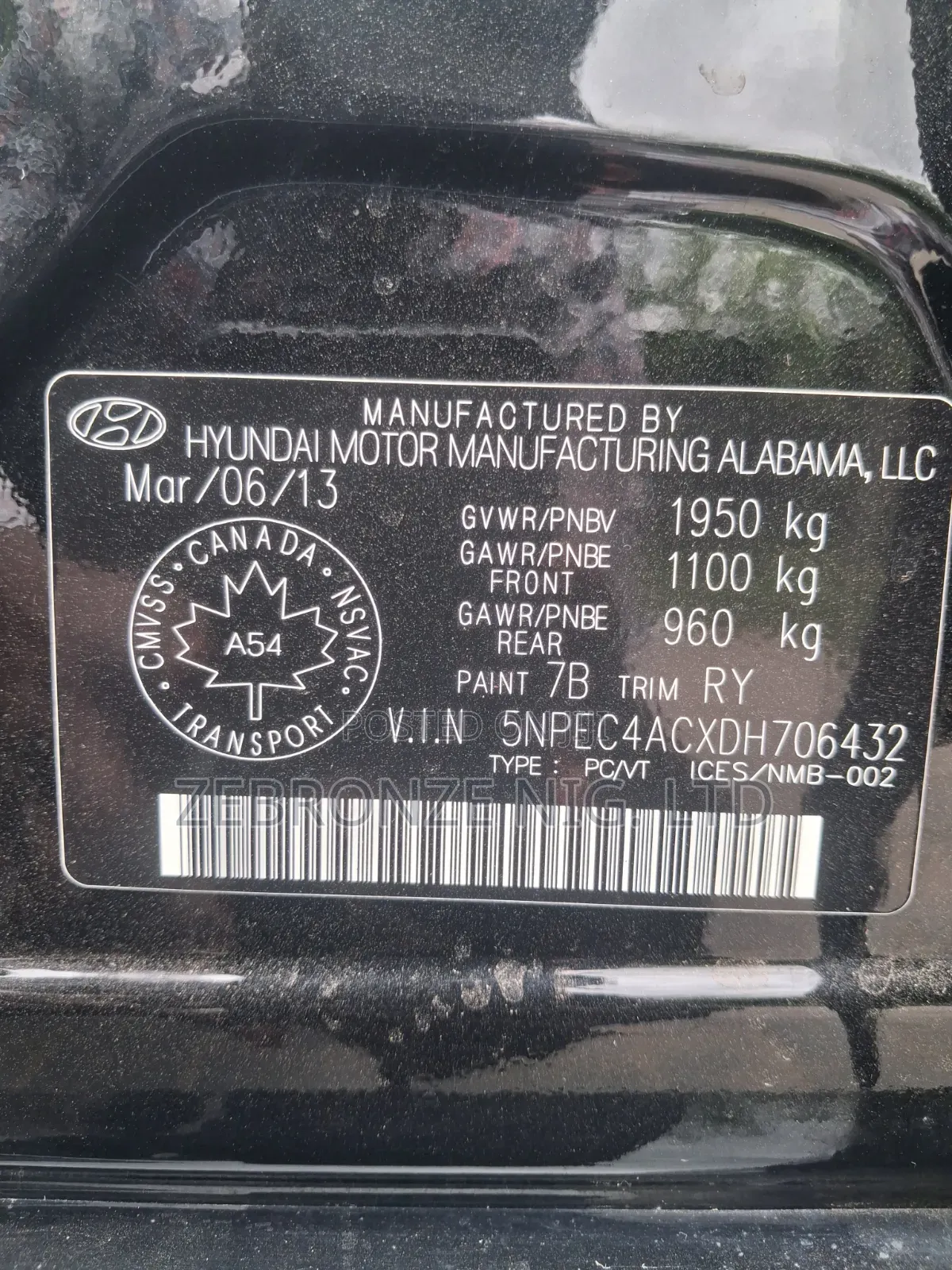 Hyundai Sonata 2013 Black