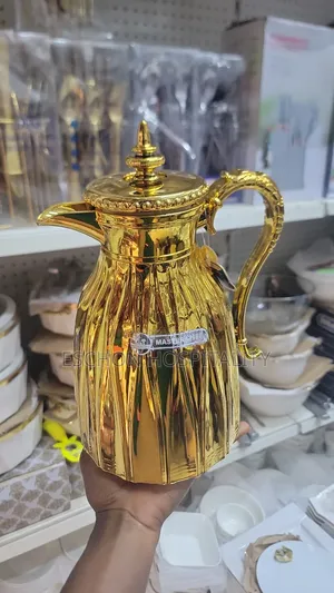 Gold Vacuum Flask, Arabian Tea Jug