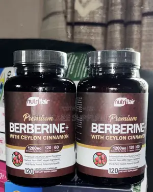 NutriFlair Berberine HCl 1200mg, 120 Capsules - Plus Ceylon Cinnamon