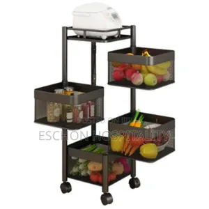 5-Tier Rolling Kitchen / Room Storage Rack