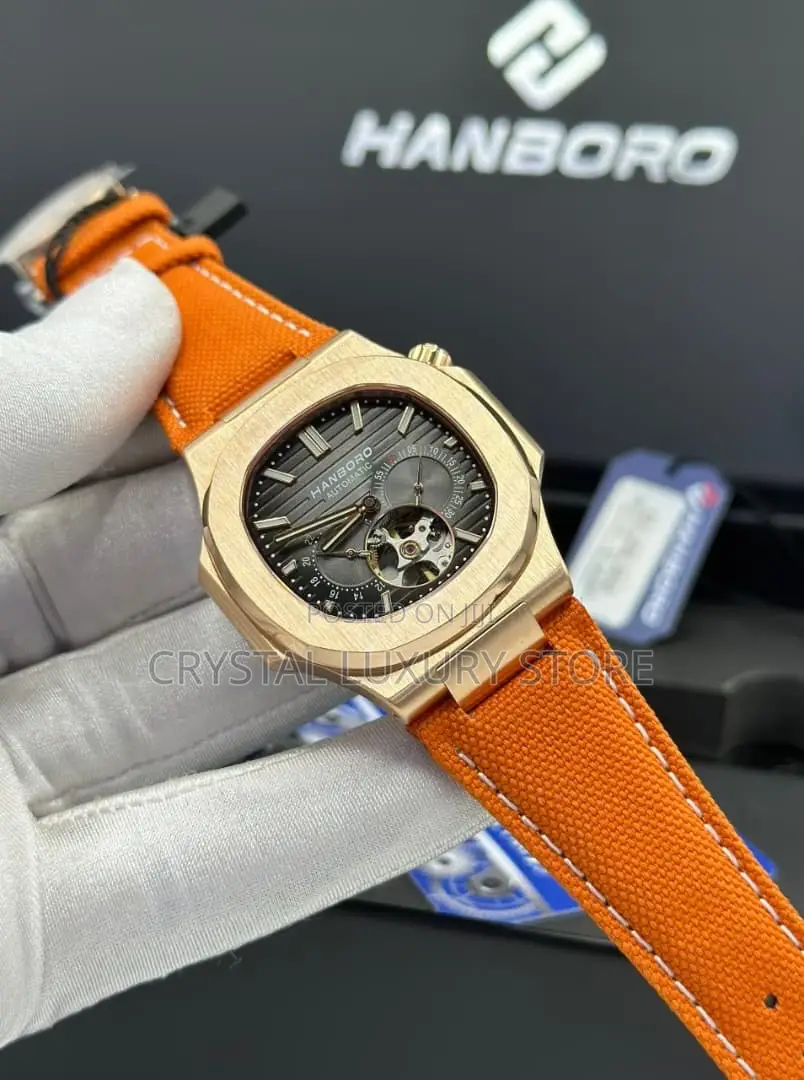 Hanboro Quality Luxury Men Automatic Engine Wristwatch