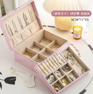 Double Layer Leather Jewellery Storage Box