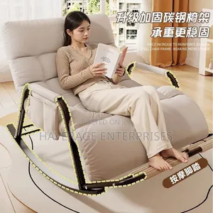 Patio Rocking Chairs With Cushion, Ergonomic Armchair Side Pocket