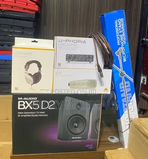 BX5D2, Hpm1000 Headphone, C-1 Mic, Umc202 Soundcard, Mic Stand Cable