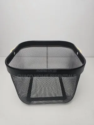 Small-Sized Black Mesh Storage Basket
