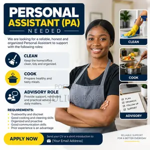 Personal Assistant Needed (Male or Female) Ibeju Oribanwa Phase 2
