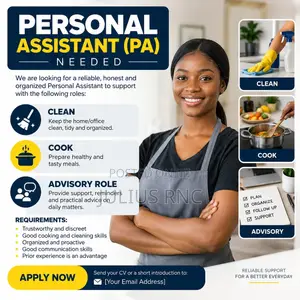 Personal Assistant Needed (Male or Female) Ibeju Oribanwa Phase 2