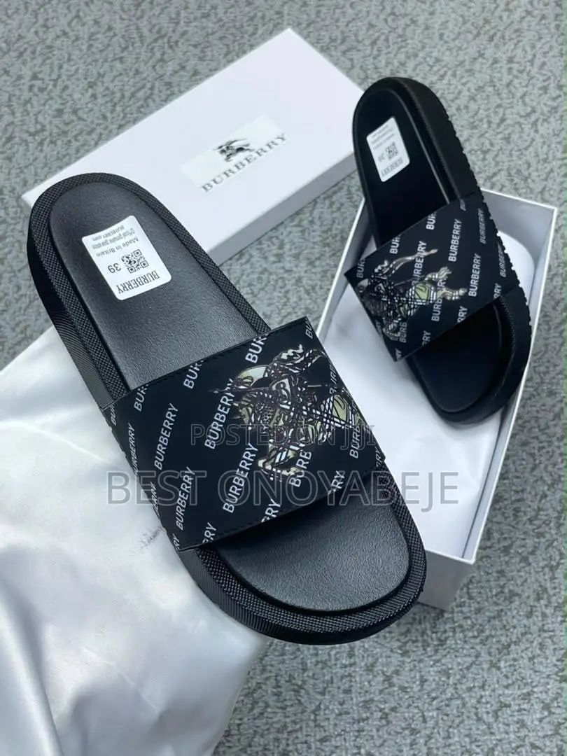 Men’s Black Casual Slides