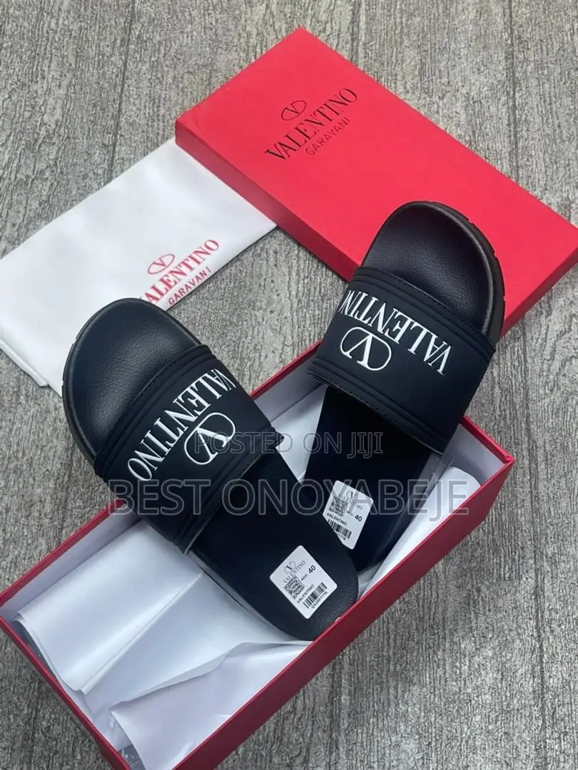 Men’s Black Casual Slides