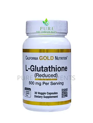 California Gold Nutrition L-Glutathione 500mg 30 Veg Caps_ Skin Health