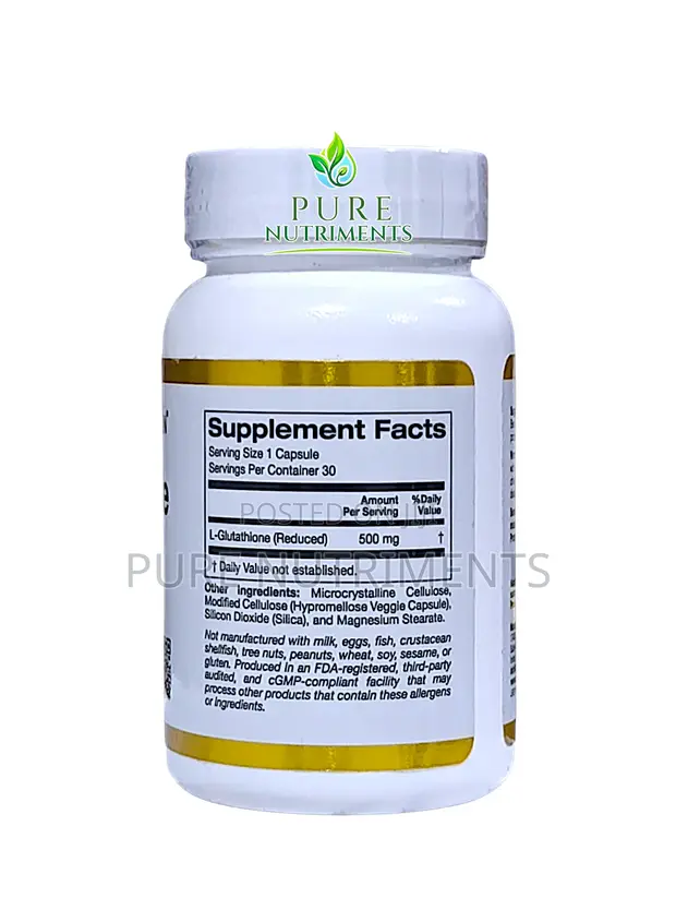 l glutathione california gold Nutrition L-Glutathione 500mg 30 Veg Caps_ Skin Health The Power of BPC-157 Body Protection Compound Ayuda a defender las Size:30 ml x 3