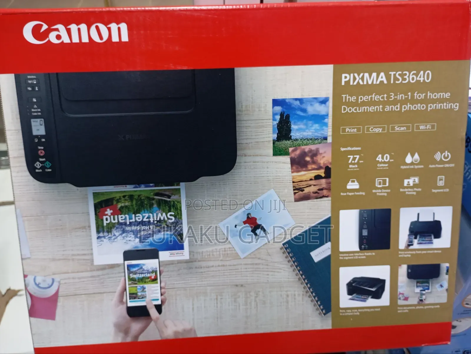Cannon Ts3640 3-in-1 Wireless Multifunction Inkjet Printer