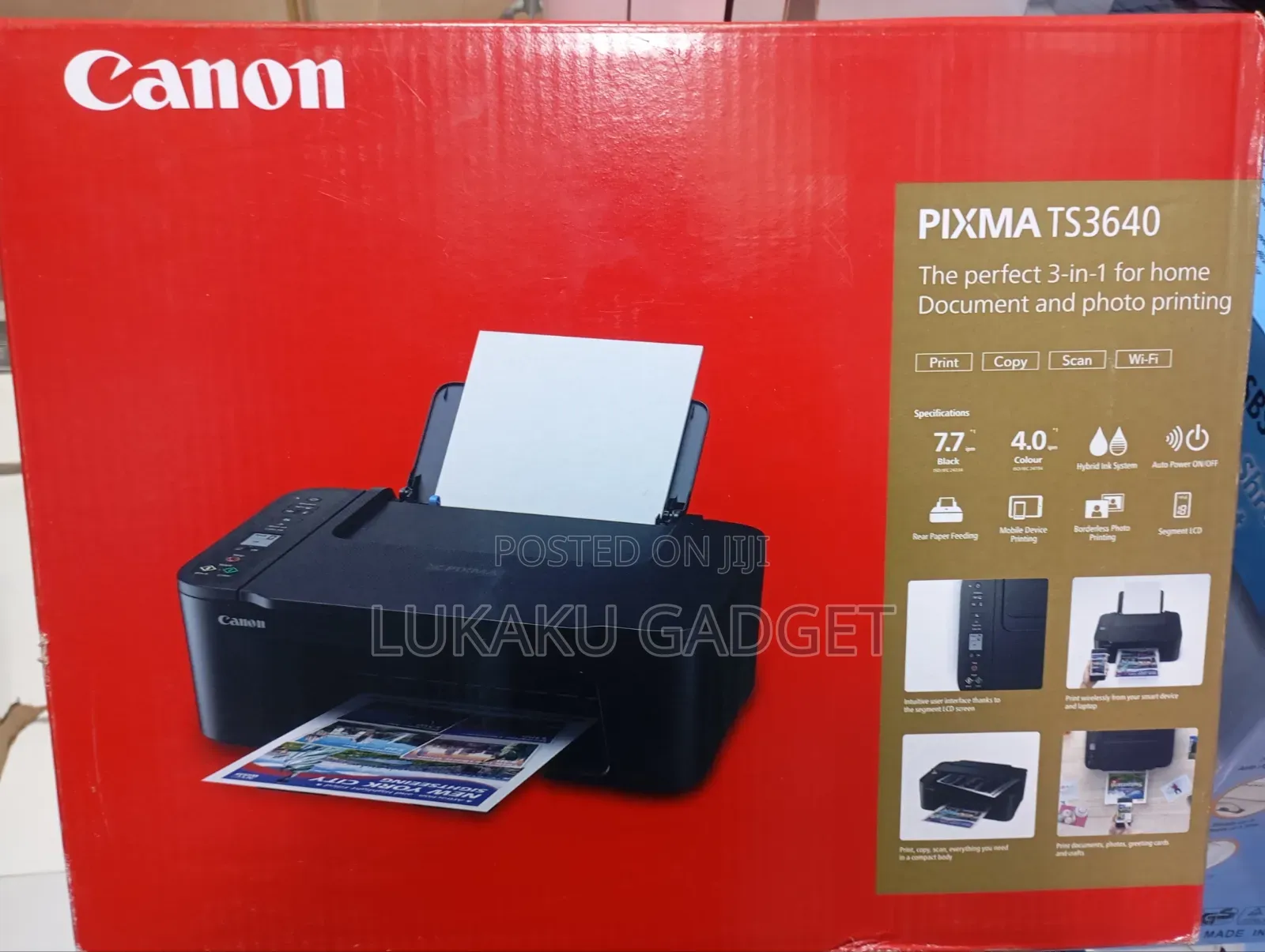 Cannon Ts3640 3-in-1 Wireless Multifunction Inkjet Printer