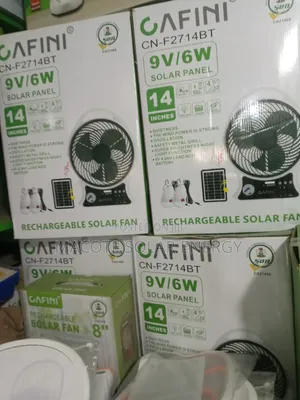 14" Cafini Solar Rechargeable Fan