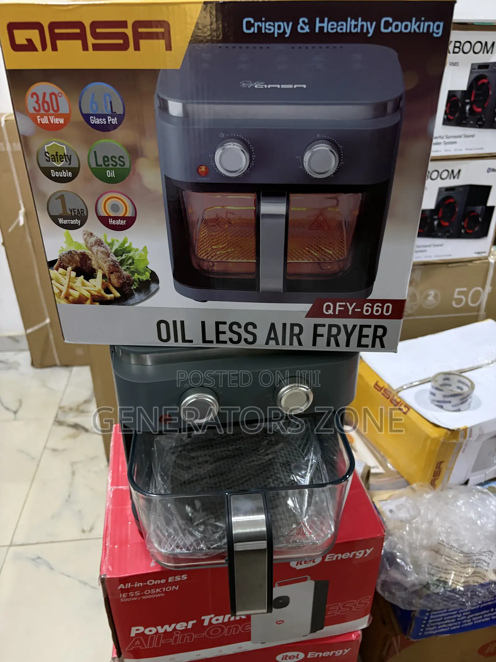 Qasa 6L Visible Cooking Air Fryer