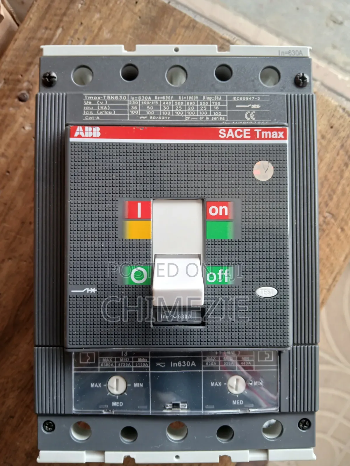 630amps 3pole Breaker ABB