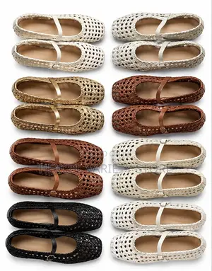 Ladies Woven Mary Jane Ballet Flats – Stylish Casual Shoes