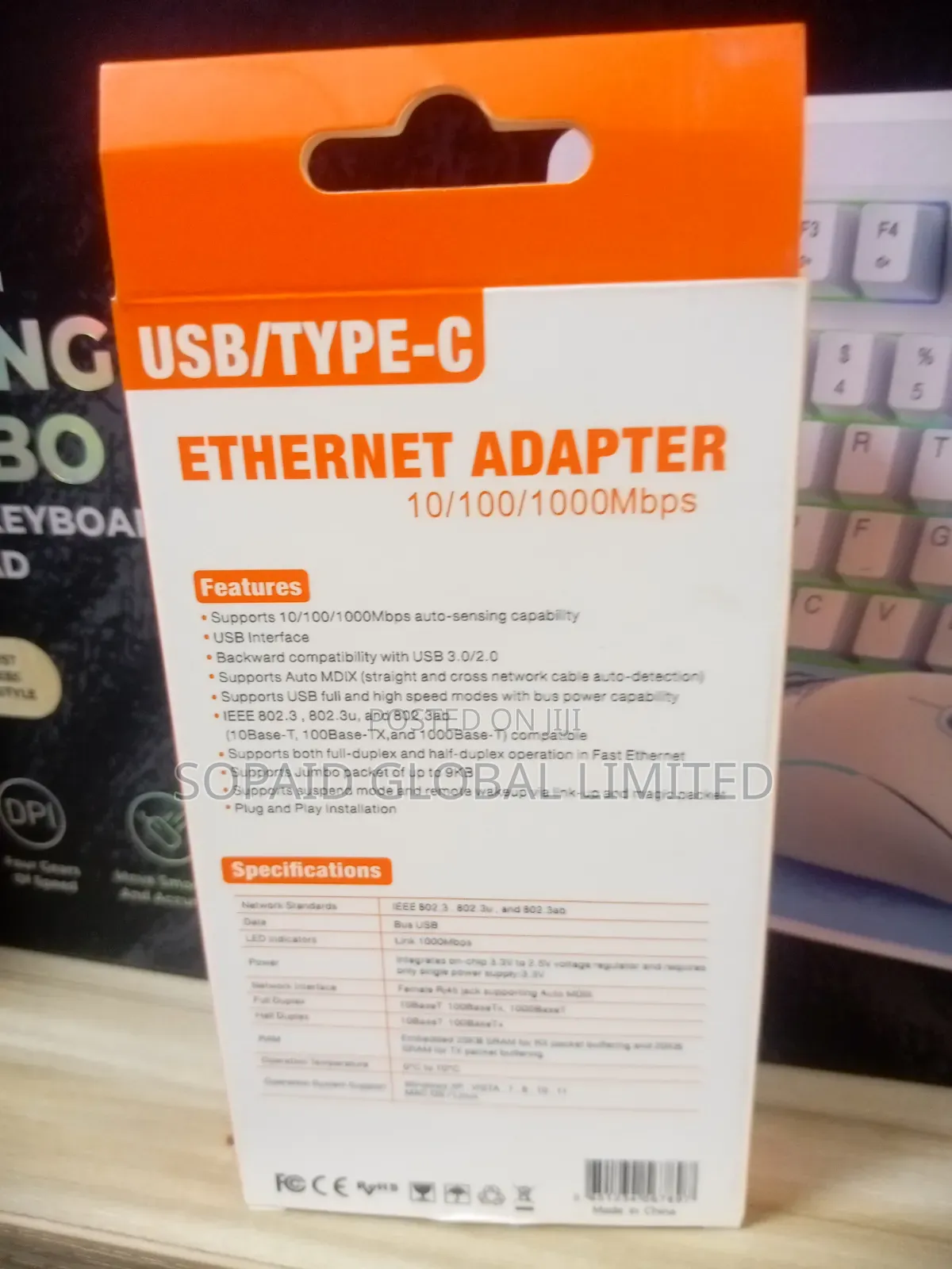 USB/Type C Ethernet Adapter