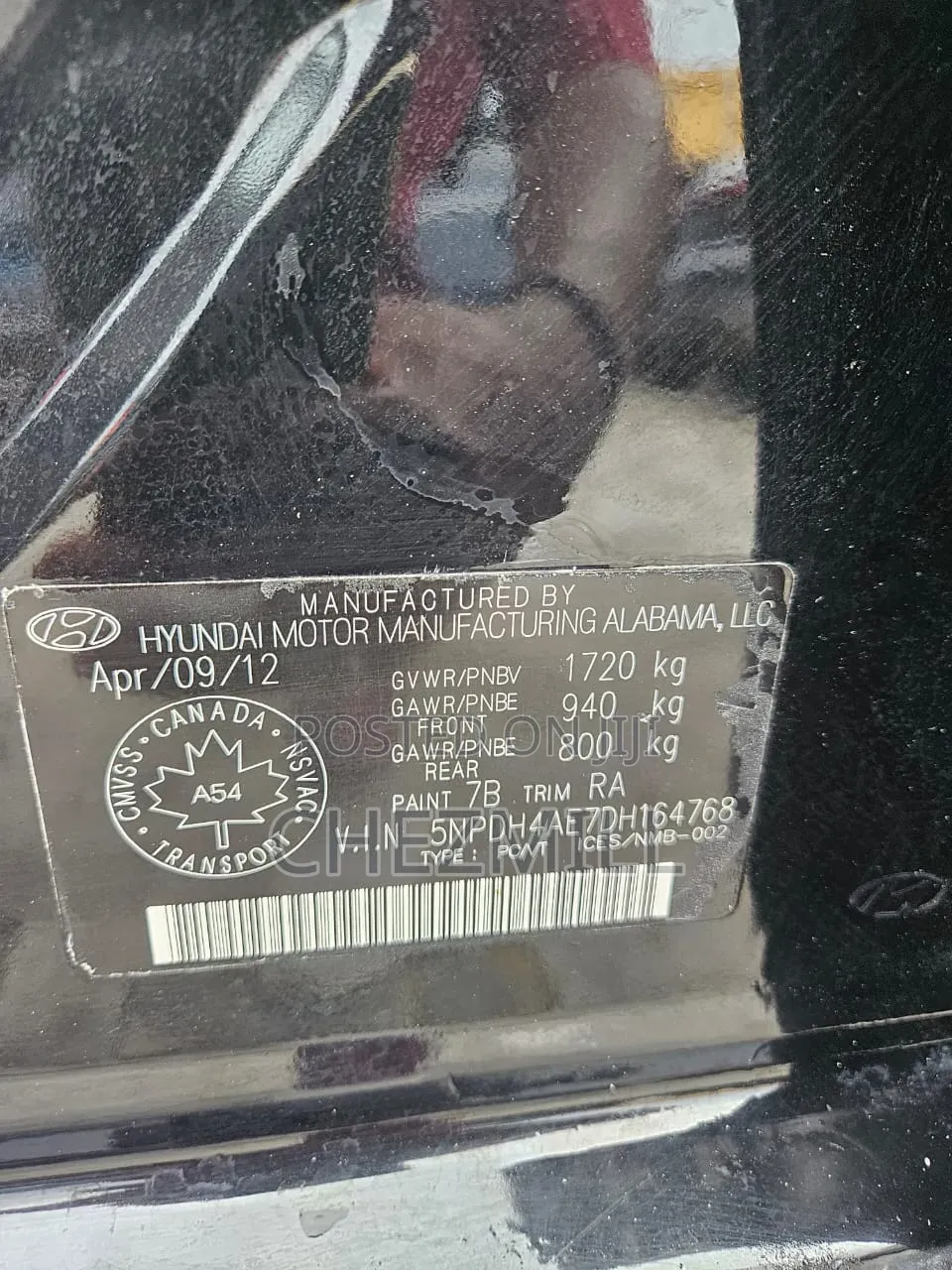 Hyundai Elantra 2013 Black