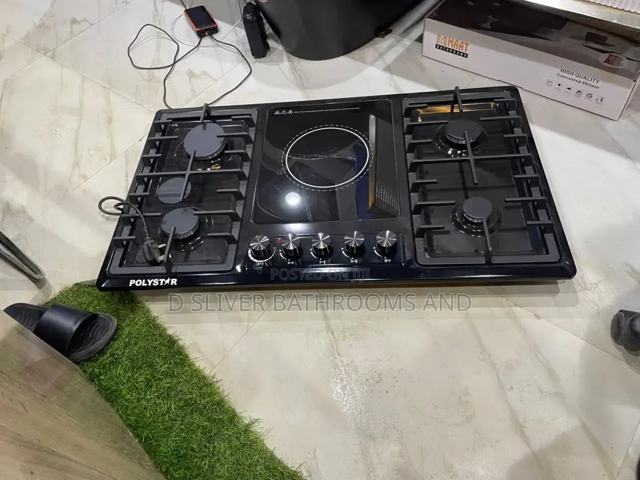 5 in 1 Gas Burner Generic, Black