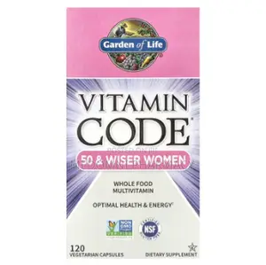 Garden of Life Vitamin Code 50 Wiser Women Multi – 120 Veg Capsules